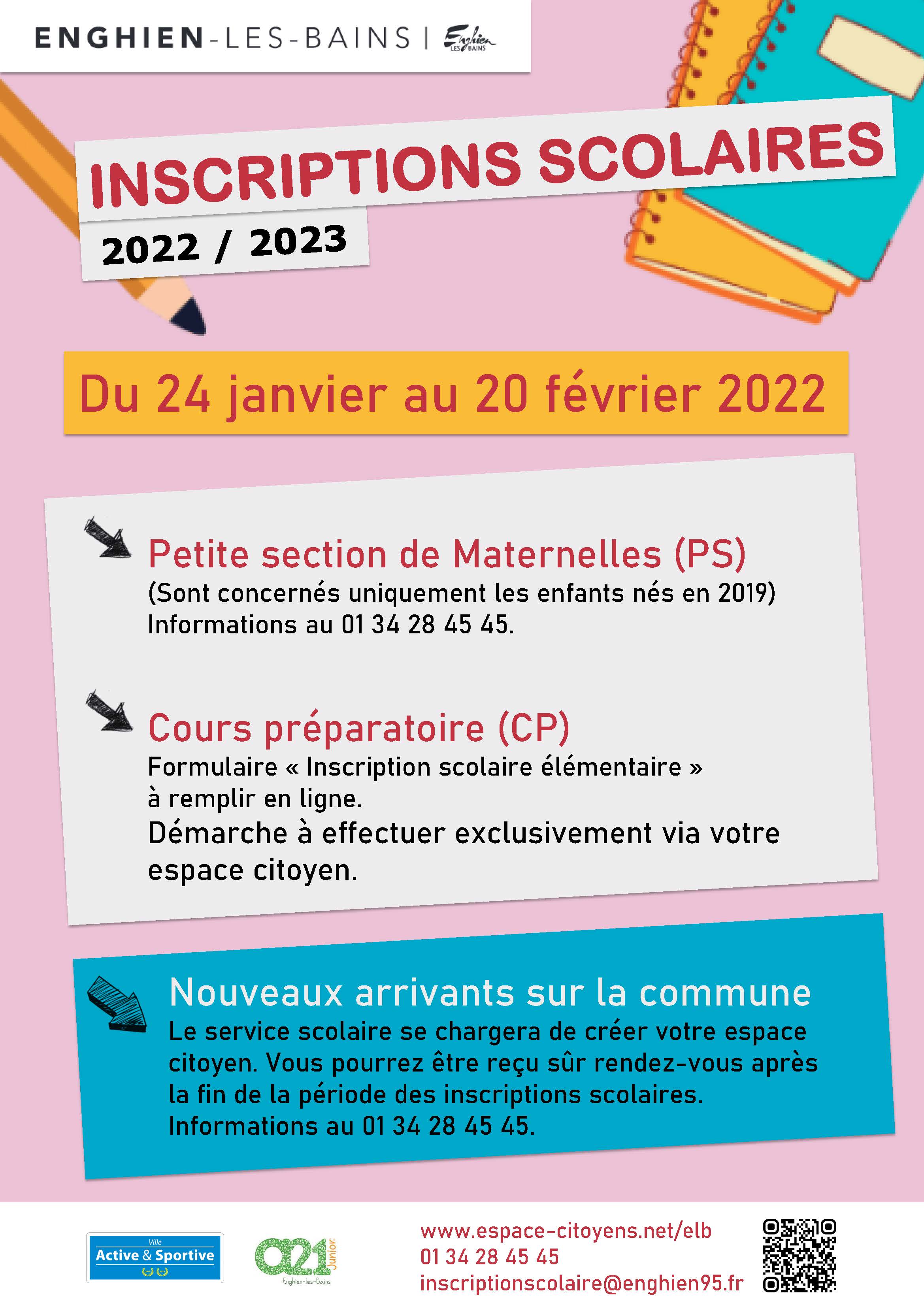 Inscriptions Scolaires Pour 22 23 Enghien Les Bains