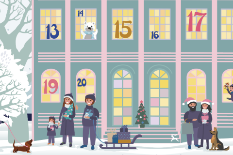 Visuel graphique pour noel - calendrier de l'avent 